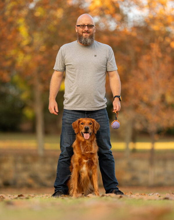 Simon Innes with his dog Nelson, Top Dog Events